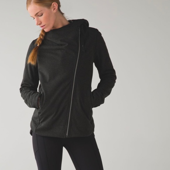 Lululemon Cozy Up Buttercup Jacket Coat in Charcoal Gray / Black Size 6 - Picture 3 of 17